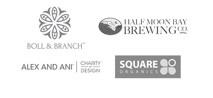 Our Brand Partners with Not For Sale - Boll & Branch, Half Moon Bay Brewing Co, Alex and Ani, Square Organics