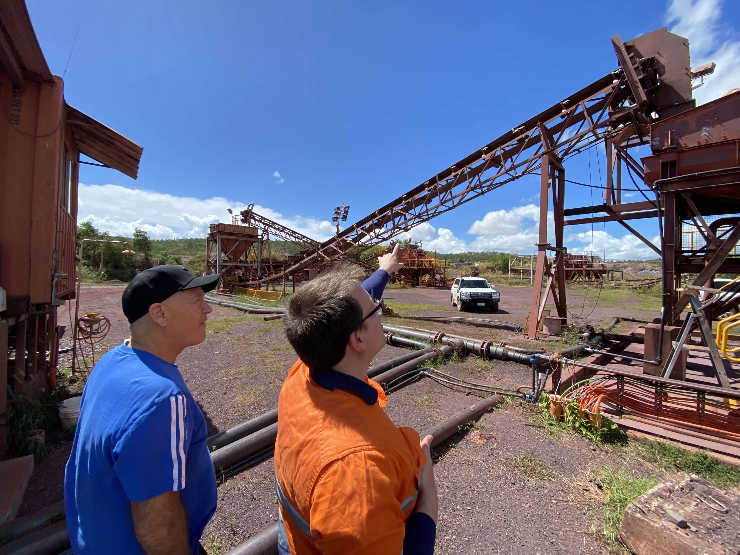 Not For Sale president Dave Batstone observes mining techniques in the Australian Outback 